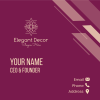 Monoline Floral Decor Business Card Image Preview