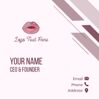 Glossy Full Lips Business Card Image Preview