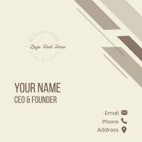 Classy Cursive Wordmark Business Card Image Preview
