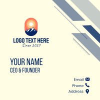 Sunrise Mountain Badge Business Card Image Preview