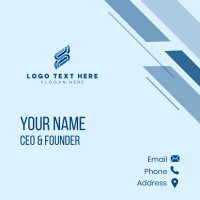 Curved Ribbon Line Business Card Image Preview