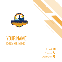 Lighthouse Trail Sunset Business Card Image Preview
