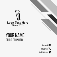 Minimalist Penguin  Business Card Image Preview