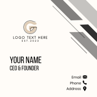 Retro Letter G Business Card Image Preview