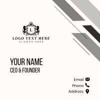 Lion Crest Crown Business Card Image Preview