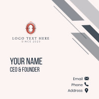 Premium Vintage Letter O Business Card Image Preview
