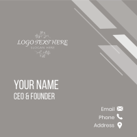 Classy Floral Wordmark Business Card Image Preview