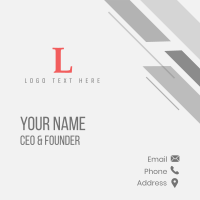 Deluxe Business Lettermark Business Card Image Preview