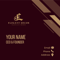 Elegant Decorative Calligraphy Business Card Image Preview