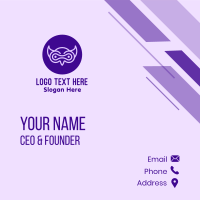 Modern Purple Owl Business Card Image Preview