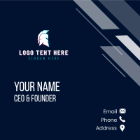 Gladiator Helmet Glitch Business Card Image Preview