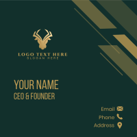 Gold Luxury Bull Business Card Image Preview