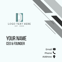 Classic Letter D  Business Card Image Preview