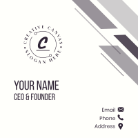 Round Classy Letter Business Card Image Preview