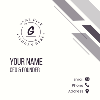 Round Classy Letter Business Card Image Preview