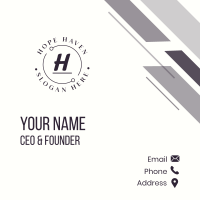 Round Classy Letter Business Card Image Preview