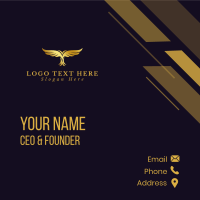 Golden Bird Wings Business Card Image Preview