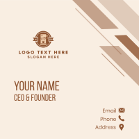 Coffee Machine Cafe Badge Business Card Image Preview