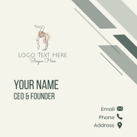 Doodly Yoga Pose Monoline Business Card Image Preview