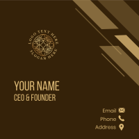 Elegant Gold Floral Business Card Image Preview