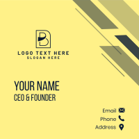 Modern Swoosh Brand Letter B Business Card Image Preview