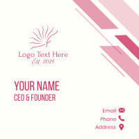 Pink Feminine Fan  Business Card Image Preview