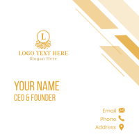 Classy Floral Lettermark Business Card Image Preview