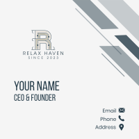 Classy Jewelry Letter R Business Card Image Preview