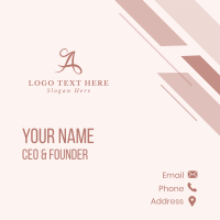 Classy Fashion Event Letter A Business Card Image Preview