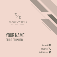 Feminine Classy Lettermark Business Card Image Preview