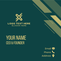 Yellow Letter X Tech Business Card Image Preview