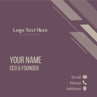 Deluxe Purple Serif Wordmark Business Card Image Preview