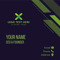 Gaming Letter X Business Card Image Preview