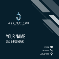 Generic Gradient Letter J Business Card Image Preview