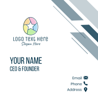 Colorful Egg Star  Business Card Image Preview