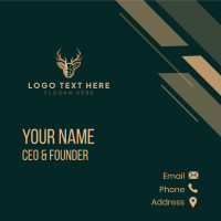 Luxury Geometric Stag Business Card Image Preview