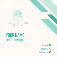 Minimal Tropical Beach Business Card Image Preview