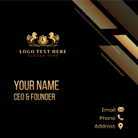 Luxury Crest Pegasus Business Card Image Preview