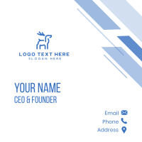 Blue Abstract Deer Business Card Image Preview