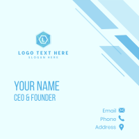 Geometric Hexagon Letter Business Card Image Preview