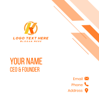 Professional Company Letter K Business Card Image Preview