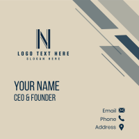 Financial Business Letter N Business Card Image Preview