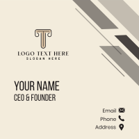 Classy Letter T Business Card Image Preview