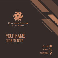 Bronze Floral Decor Business Card Image Preview