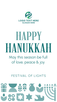 Happy Hanukkah Pattern Facebook Story