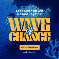 Ocean Cleanup Movement  Instagram Post Design