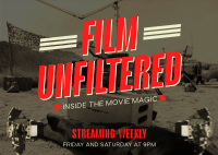 Film Unfiltered Review Postcard Design