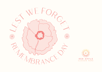 Lest We Forget Postcard Image Preview