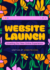 Floral Website Launch Poster