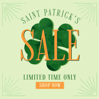 St. Patrick's Sale Clover Instagram Post Design